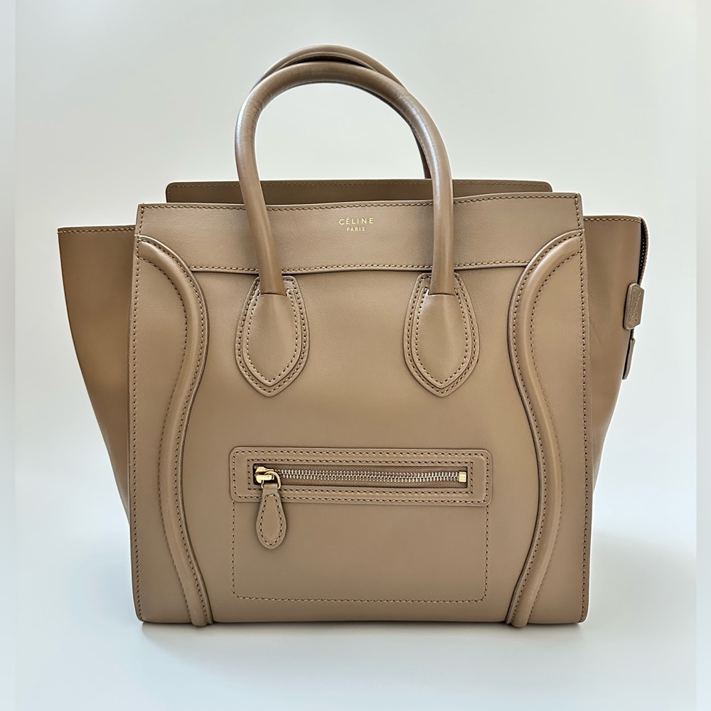 CELINE mini luggage, dune, pre owned